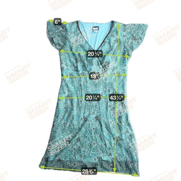 Vintage Y2K Baby Doll Dress Womens 18W Empire Waist Faux Wrap Floral Print Bead - Picture 2 of 6